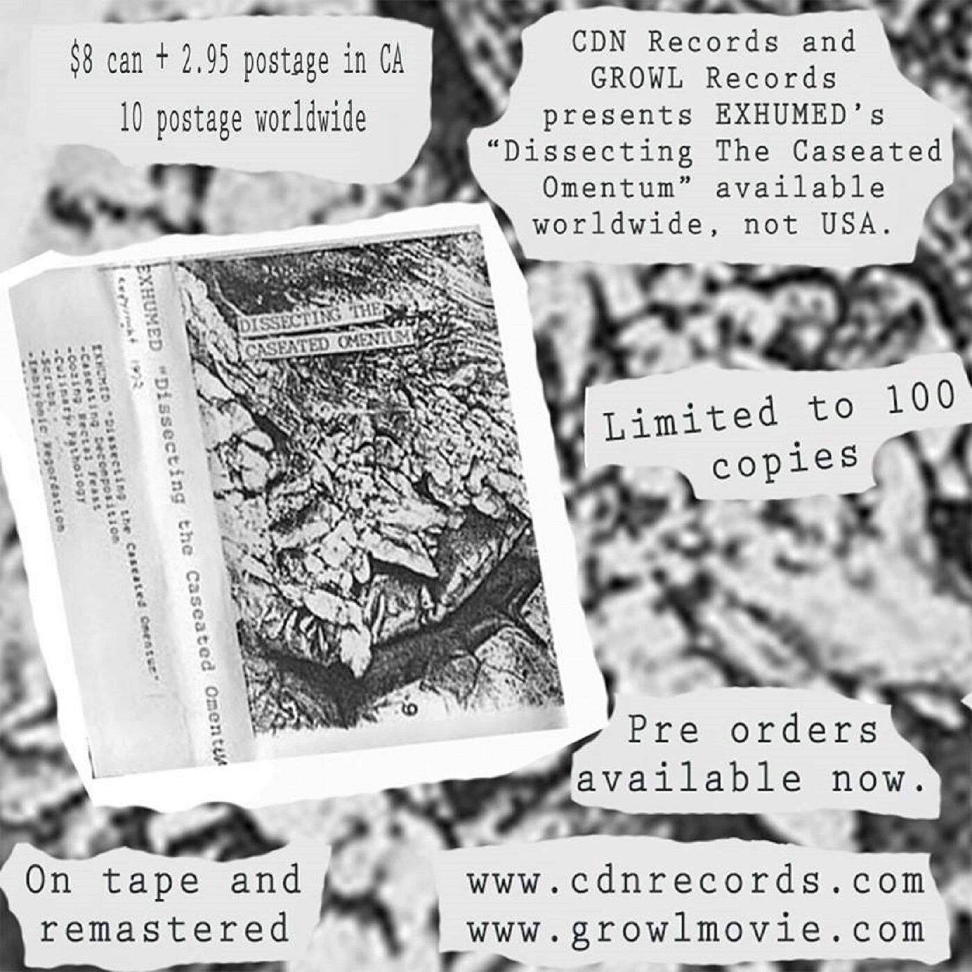 Exhumed - Dissecting the Caseated Omentum Demo (1992) Exhumed - Dissecting the Caseated Omentum Demo (1992)
