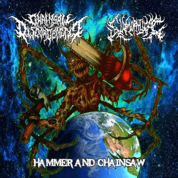 Cover art for Hammer and Chainsaw split CD
