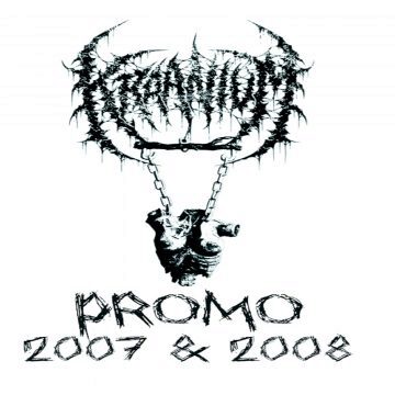 White cover art for Kraanium 2007 2008 demo cassette re-issue