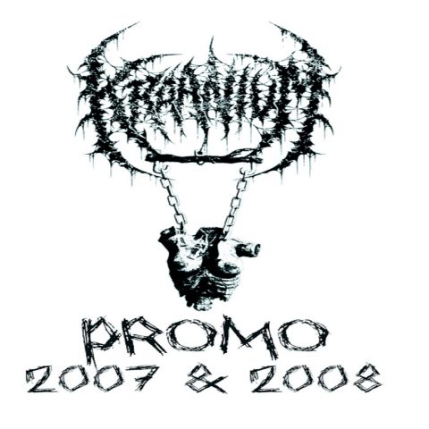 White cover art for Kraanium 2007 2008 demo cassette re-issue