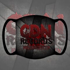 Mockup of red logo face mask