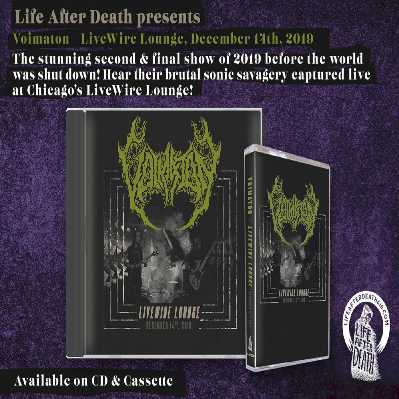 Voimaton - LiveWire Lounge, Dec 14th, 2019 (Cassette) Voimaton - LiveWire Lounge, Dec 14th, 2019 (Cassette)