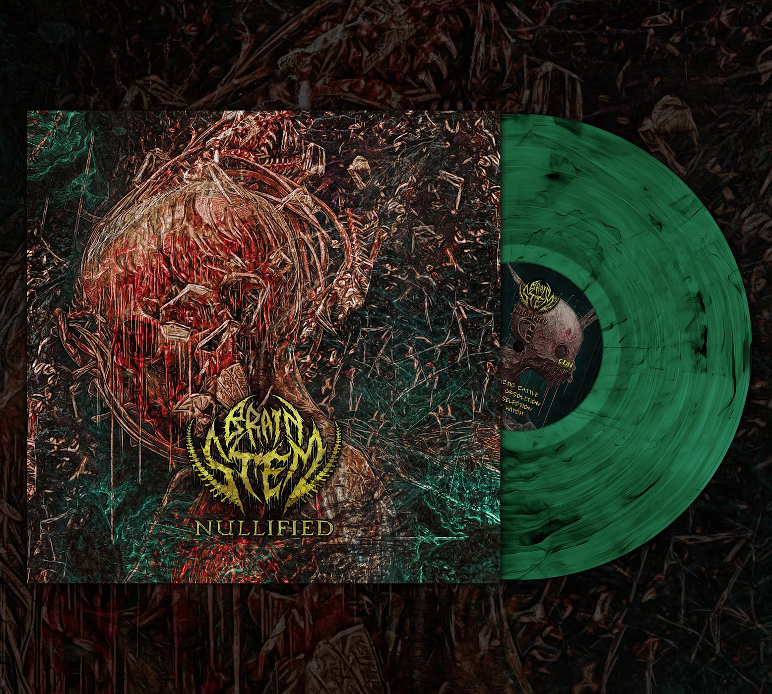 Brain Stem - Nullified (LP) Nullified vinyl mockup
