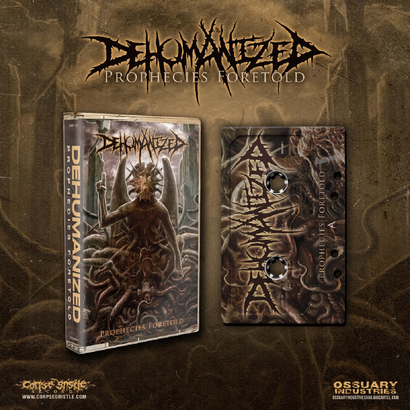 Dehumanized - Prophies Foretold (Cassette - All-Over UV Printed) Dehumanized - Prophies Foretold (Cassette - All-Over UV Printed)