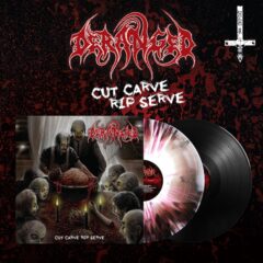 Deranged - Cut Carve Rip Serve (LP - White w/ Black Swirl & Red Splatter)